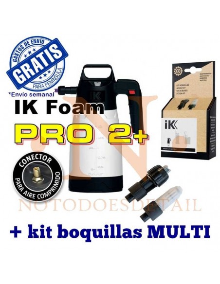 Pack IK FOAM PRO 2+ y boquillas MULTI - Convierte tu PRO2+ en una MULTI - NOTODOESDETAIL