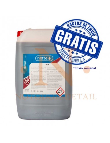 Nerta NOX 25 litros - Limpiador ácido suave para aluminio, cobre, latón y cristales - NOTODOESDETAIL