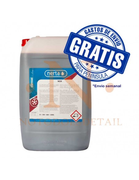 Nerta NOX 25 litros - Limpiador ácido suave para aluminio, cobre, latón y cristales - NOTODOESDETAIL